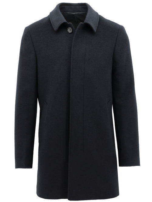 Tulle Black Collar Overcoat