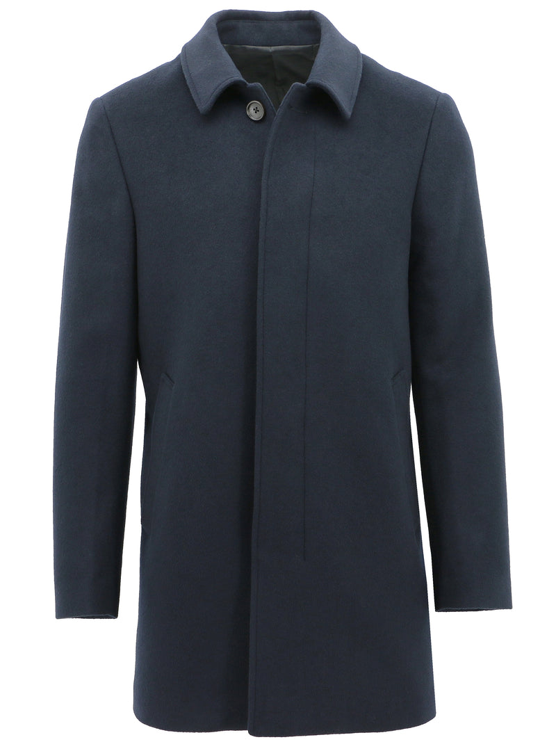 Tulle Navy Collar Overcoat