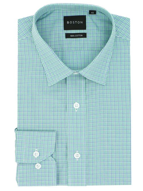 Liberty Business Blue Green Checked Shirt