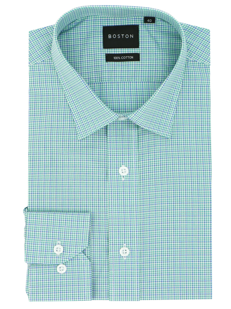 Liberty Business Blue Green Checked Shirt