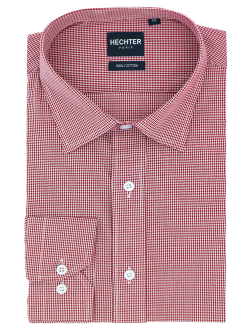 Liberty Business Red Microchecked Shirt