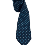 Canal Navy Aqua Rosette Tie