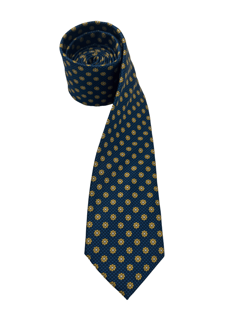 Canal Navy Orange Rosette Tie