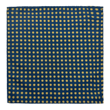 Canal Navy Orange Rosette Pocket Square