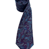 Gramercy Purple Blue Paisley Tie