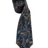 Gramercy Navy Orange Paisley Tie