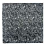 Gramercy Black Paisley Pocket Square