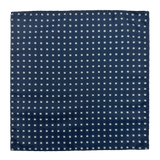 Murray Navy White Floral Pocket Square
