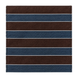 Stuyvesant Brown Denim Blue Striped Pocket Square