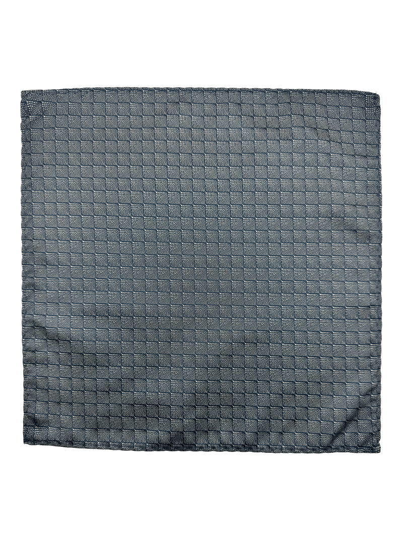 Rockefeller Navy Dot Grid Pocket Square