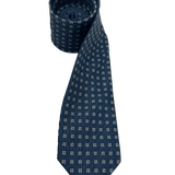 Delmonico Navy Neat Floral Motif Tie