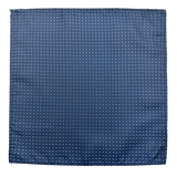 Roosevelt Navy Dot Grid Pocket Square
