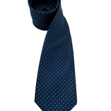 Roosevelt Navy Dot Grid Tie
