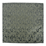 Fifth Black Khaki Floral Pocket Square