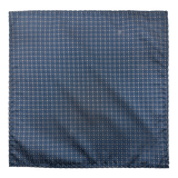 Nassau Navy Brown Dot Cross Motif Pocket Square
