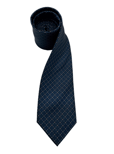 Nassau Navy Brown Dot Cross Motif Tie