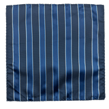 Wooster Navy Striped Pocket Square