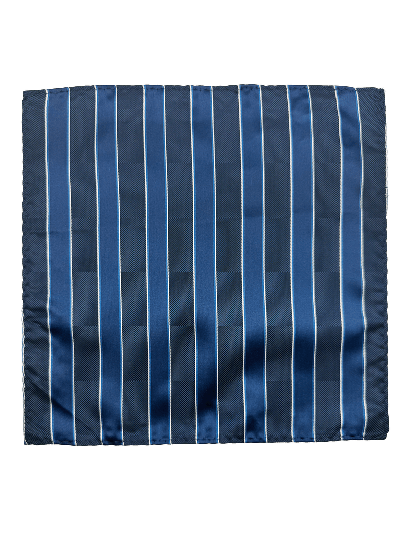 Wooster Navy Striped Pocket Square