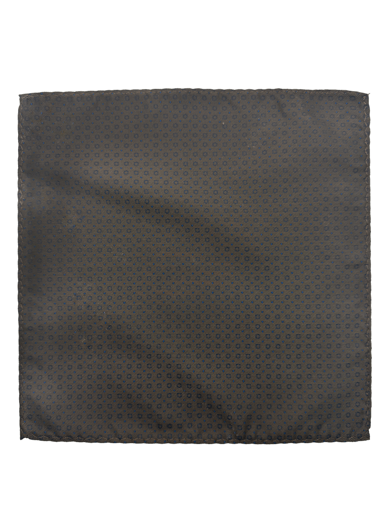 Perry Brown Rosette Pocket Square