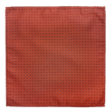Perry Orange Navy Rosette Pocket Square