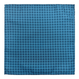 Perry Azure Blue Navy Rosette Pocket Square