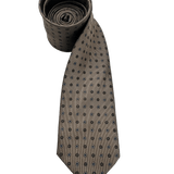 Chambers Brown White Floral Motif Tie
