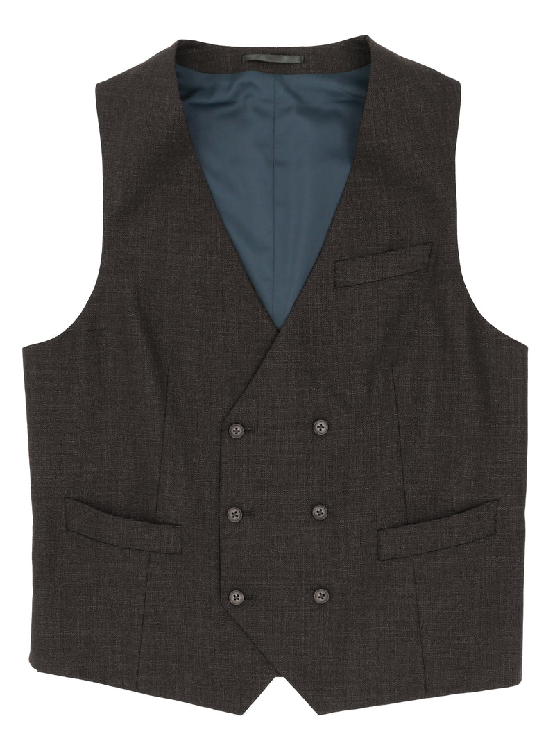 Jagger Brown Double Breasted Waistcoat