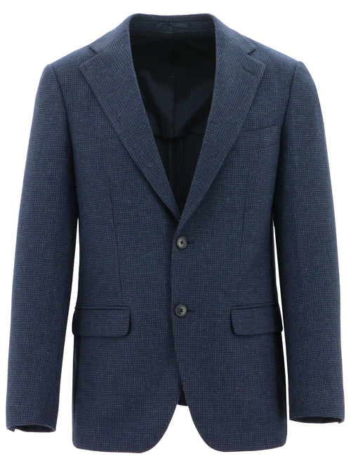 Prato Navy Mini Houndstooth Sports Jacket