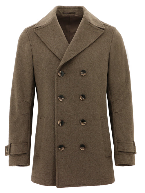 Peabody Coffee Double Breasted Overcoat