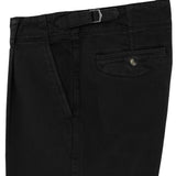 Milo Black Side Tab Cotton Chino