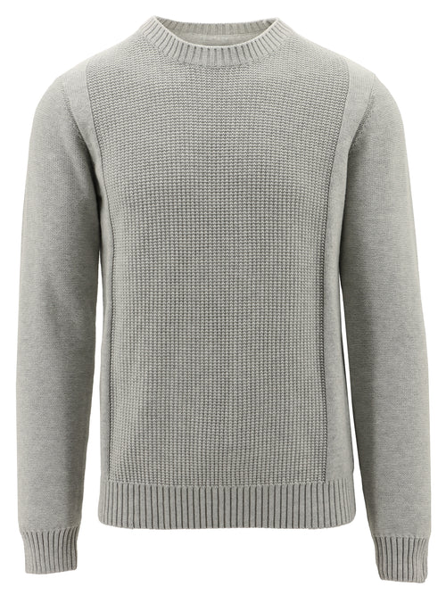 Michael Grey Woven Crew Knit Jumper