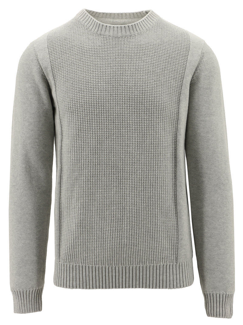 Michael Grey Woven Crew Knit Jumper