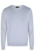 Grey Merino Wool Crew Knit