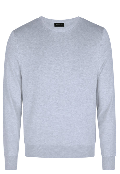 Grey Merino Wool Crew Knit