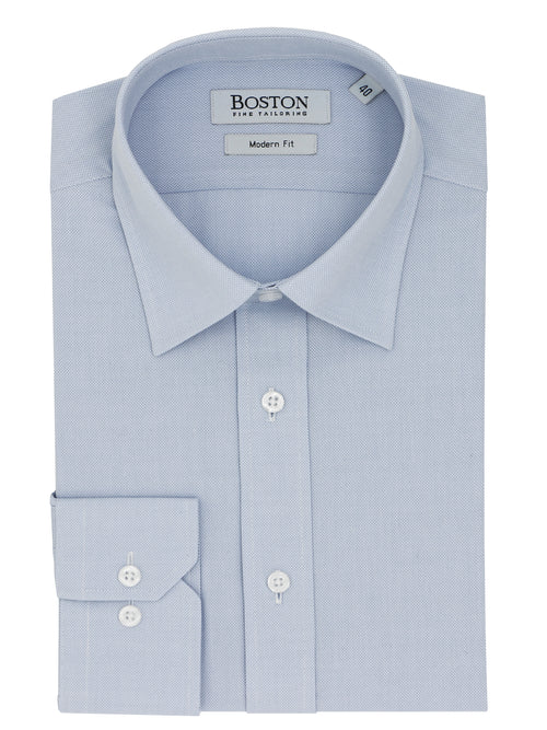 Liberty Business Light Blue Textured Shirt