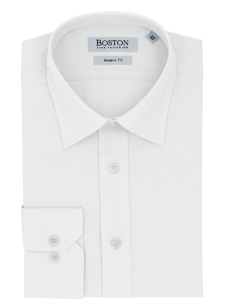 Liberty Business White Textured Shirt
