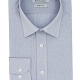 Liberty Business Blue Microchecked Cotton Shirt