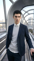 Grey Merino Wool Crew Knit