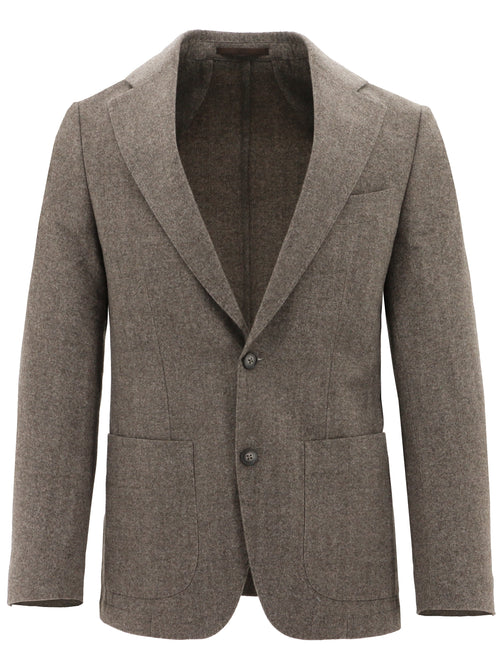 Genoa Brown Wool Sports Jacket