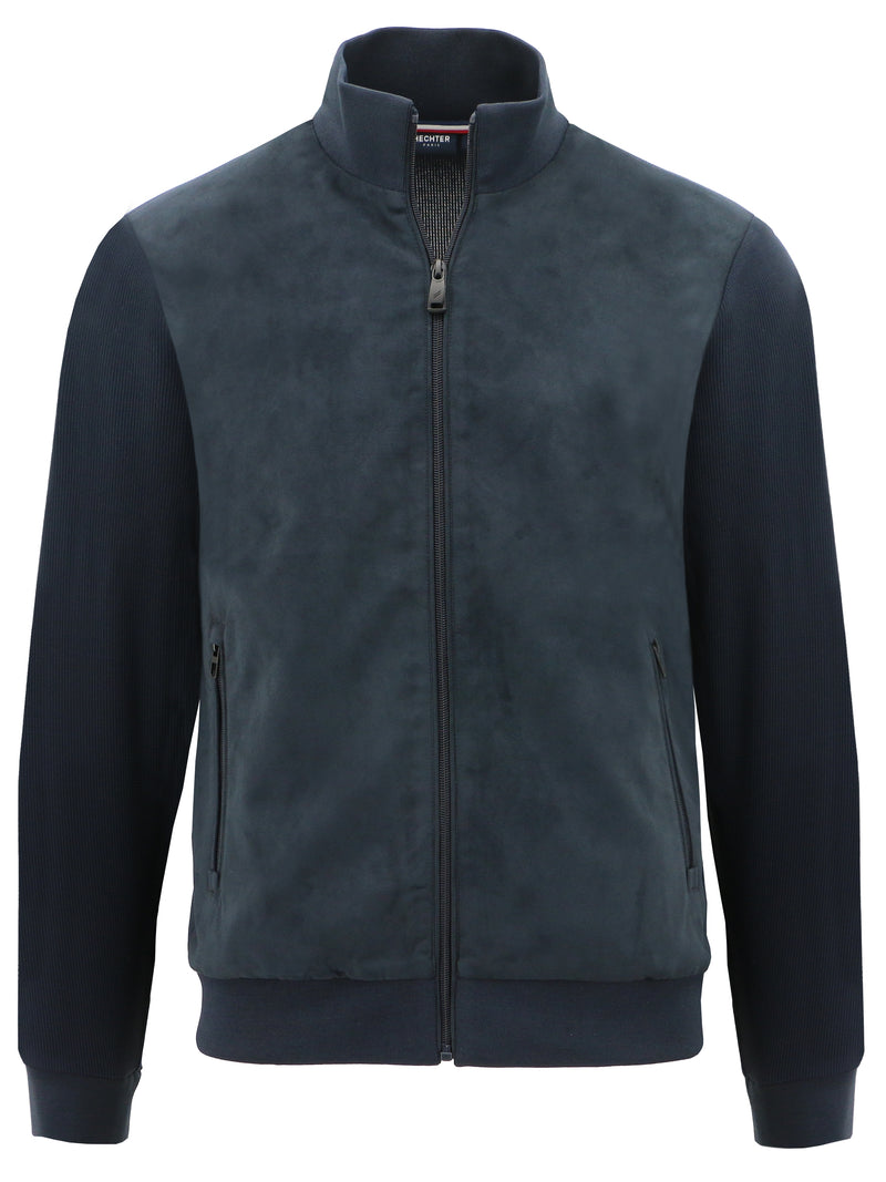 Rowan Navy Microsuede Jacket