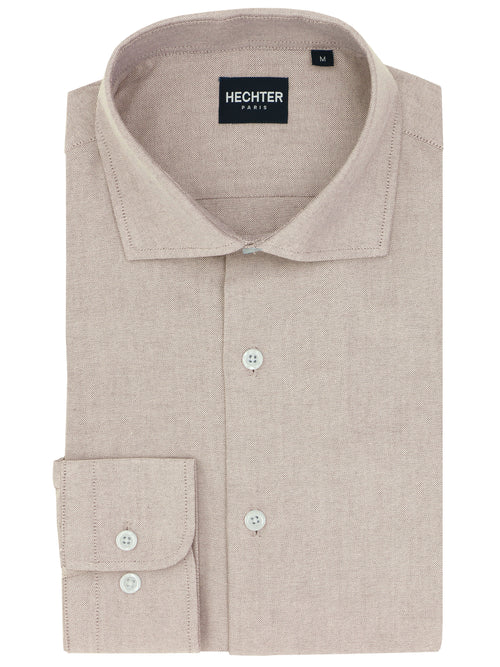 Jacque Business Brown Cotton Shirt