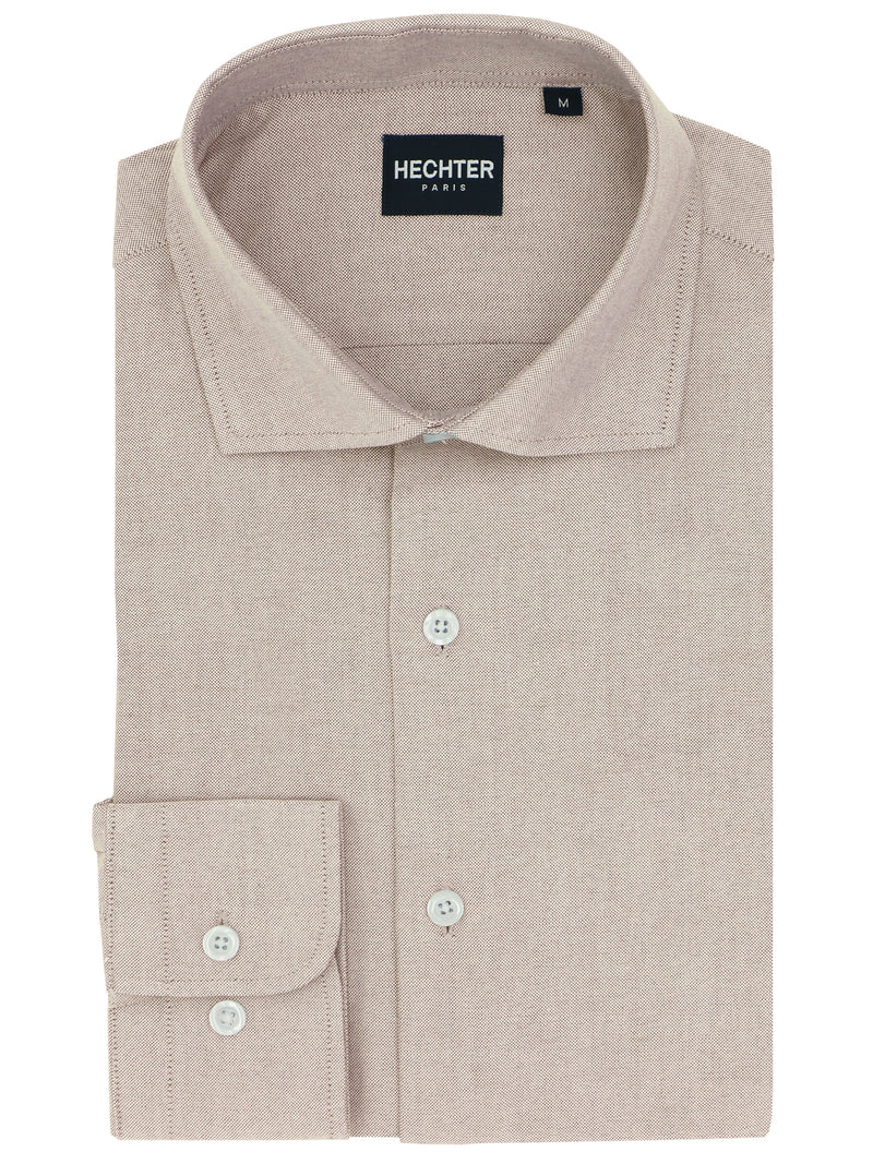Jacque Business Brown Cotton Shirt