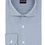 Jacque Business Navy Striped Cotton Shirt