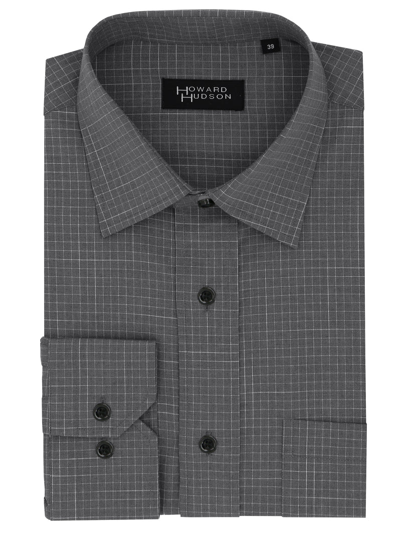 Brooke Grey Mini Windowpane Shirt