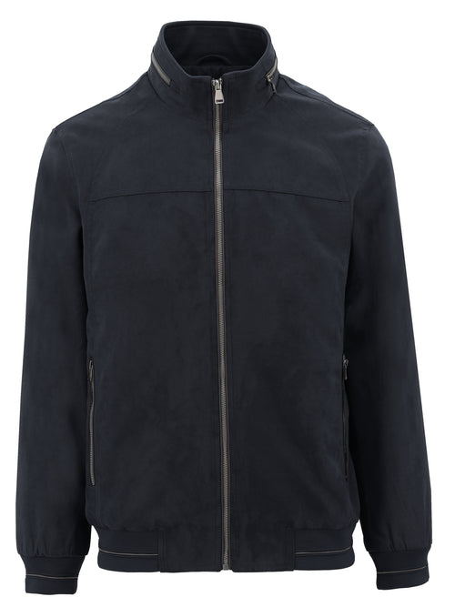 Bobby Navy Microsuede Jacket