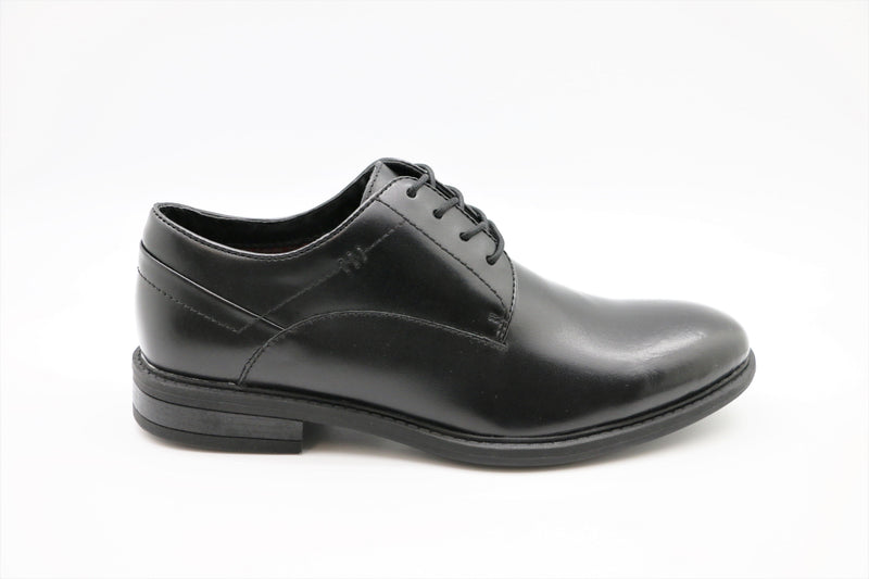 Rafael Black Leather Derby Shoe