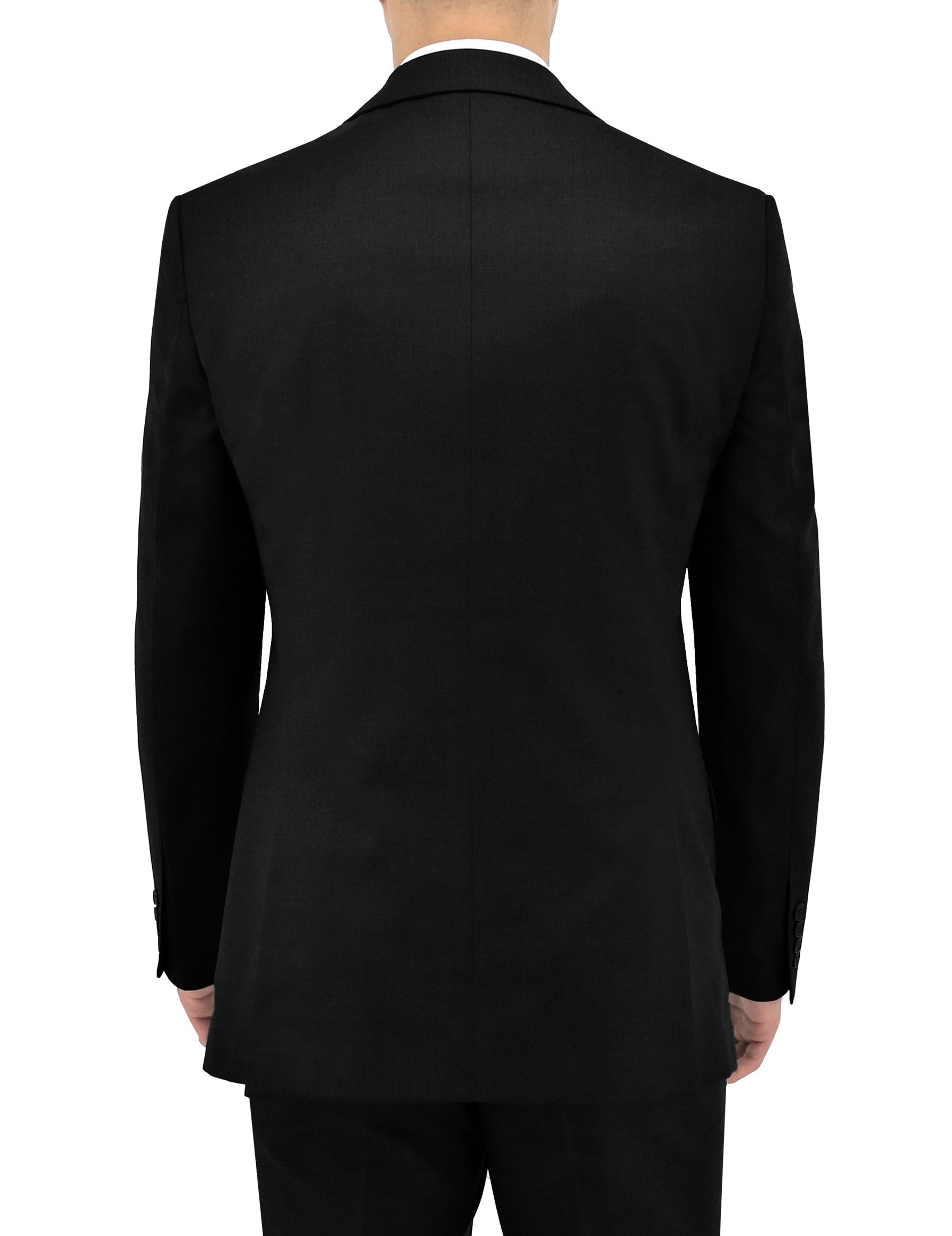 Michel 106 Black Australian Merino Wool Suit Jacket