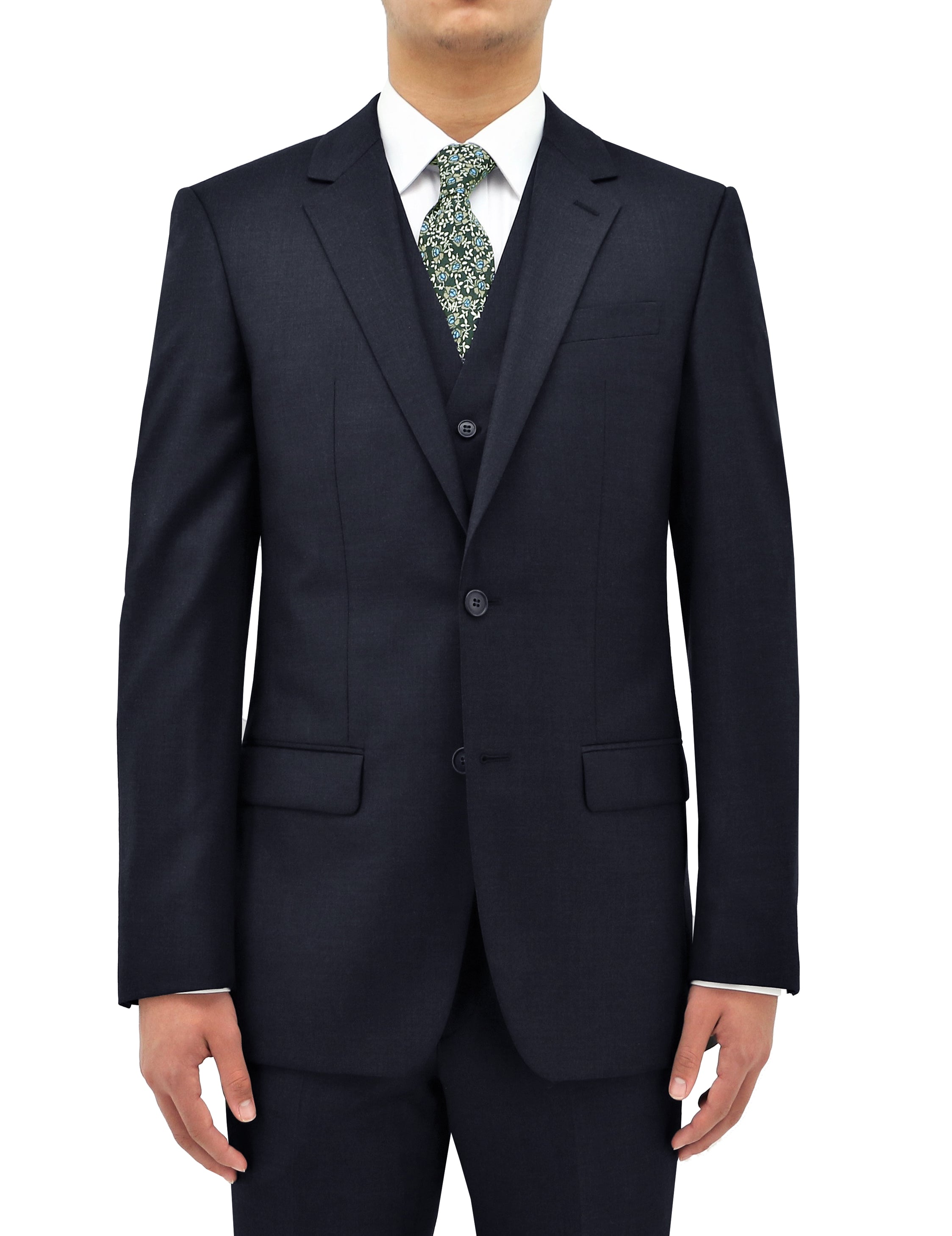 Ryan 106 Navy Australian Merino Wool Waistcoat