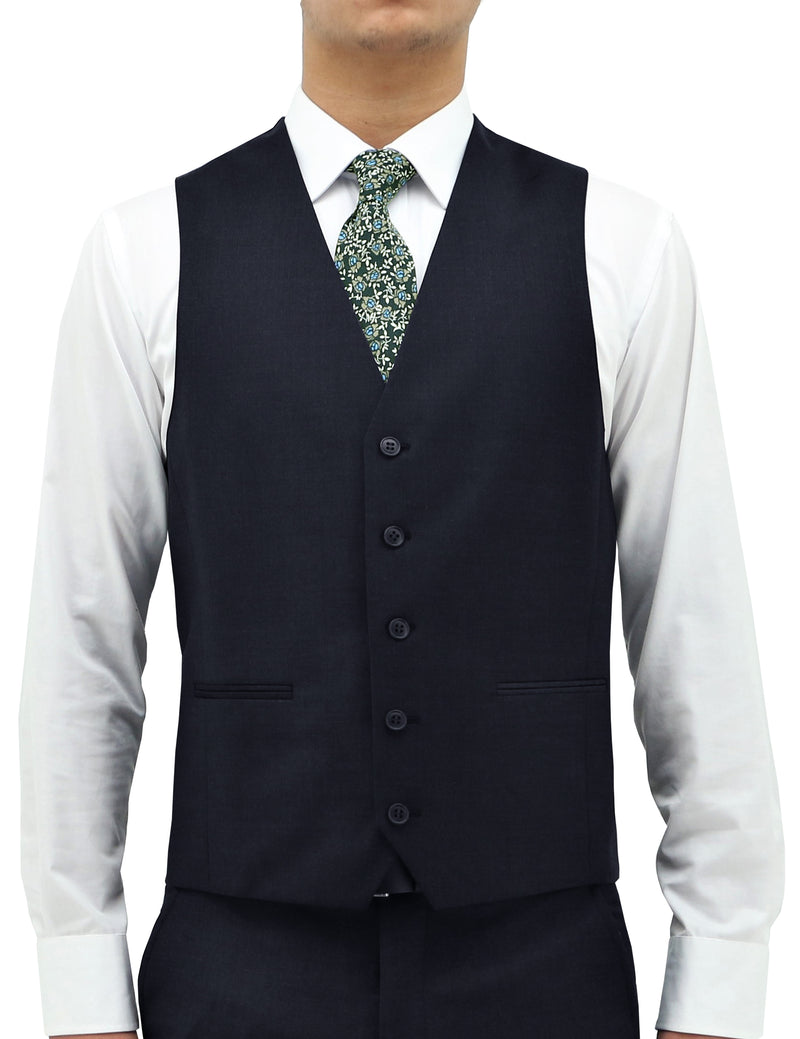 Ryan 106 Navy Wool Waistcoat