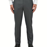 Lyon 704 Grey Australian Merino Wool Suit Trouser